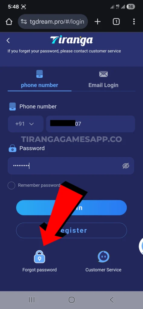 tiranga-game-forgot-password-button